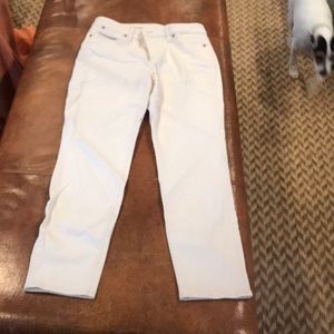Talbots cream colored lightweight jeans